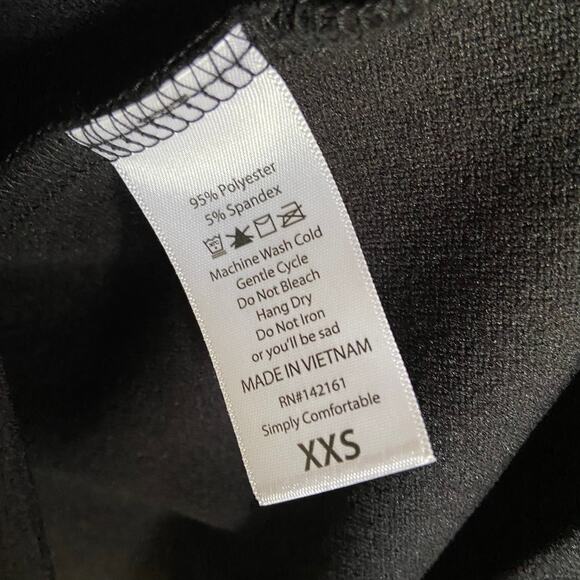 LuLaRoe Womens Dress Size XXS Nicole Fit & Flare Solid Black Noir Collection NEW - Picture 6 of 6